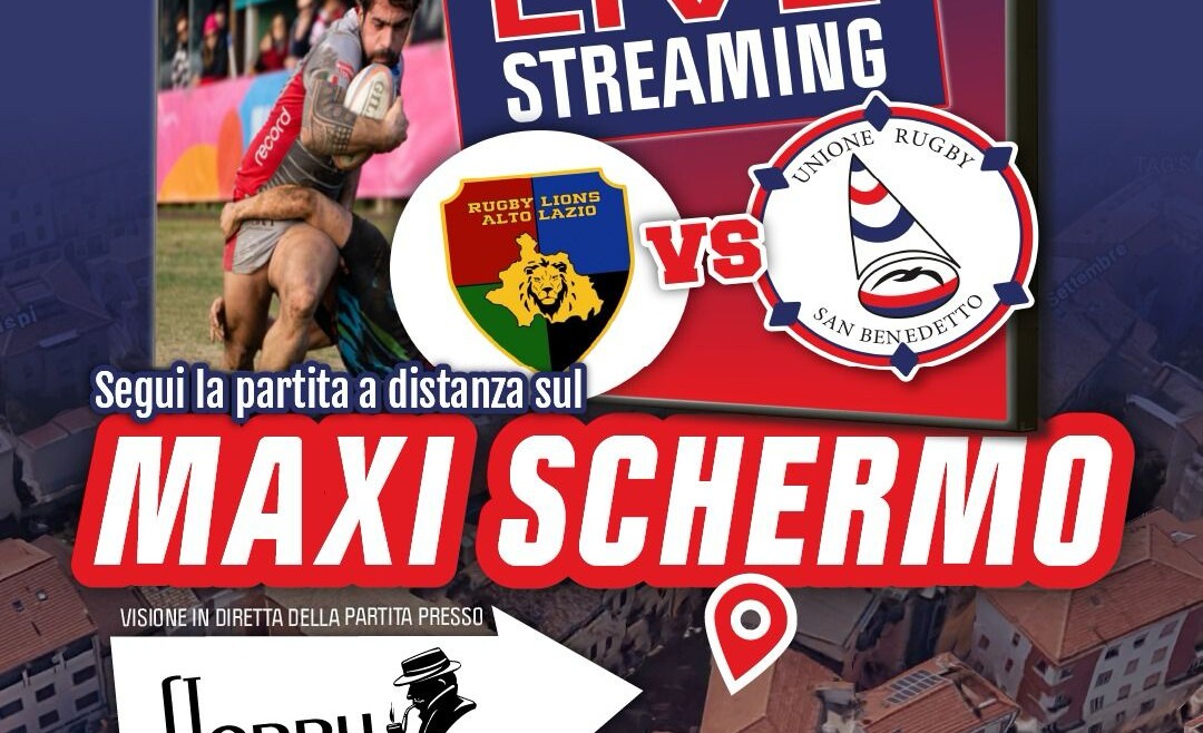 San Benedetto del Tronto sogna la Serie A: maxi schermo in via XX Settembre per la finale della Fi.Fa. Security Unione Rugby